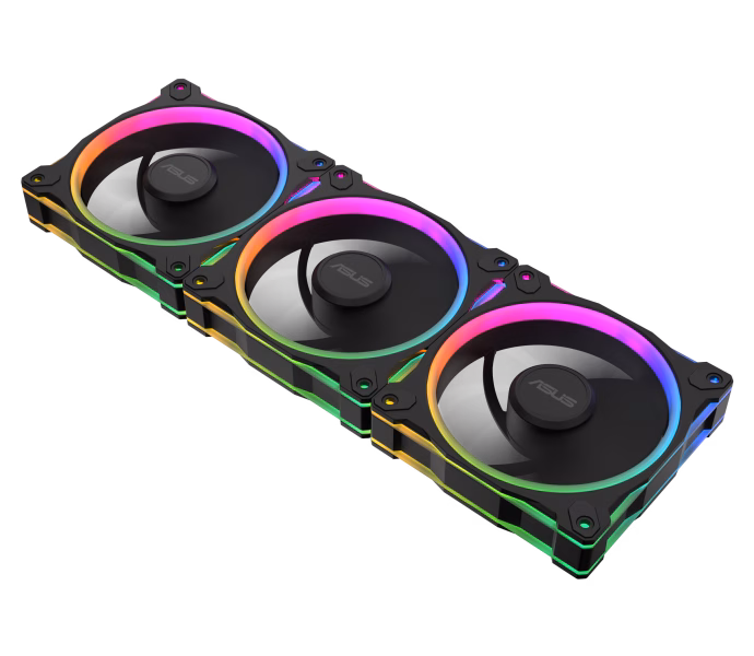 ASUS Prime MR120 ARGB Fan with dual-sided lighting on the frame and 28 mm thickness provides ideal cooling performance