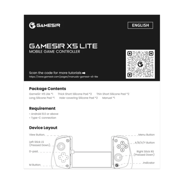 GameSir X5 Lite Type-C Mobile Gaming Controller