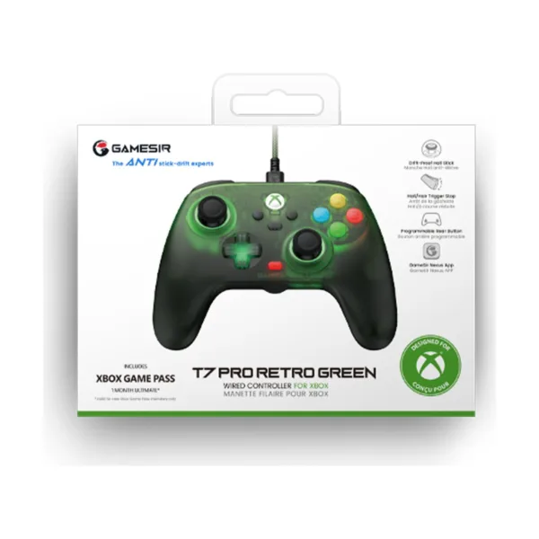 GameSir T7 Pro Retro Green Wired Controller for XBOX , PC & Mobile